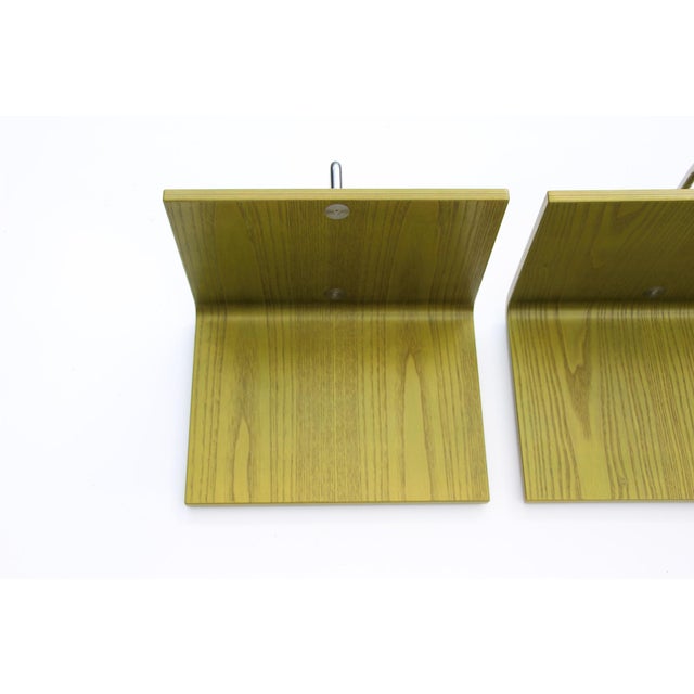 Forest Green Postmodern Green Wall-Mounted Mensolo Coat Rack from Schönbuch, 1980s, Set of 3 For Sale - Image 8 of 14
