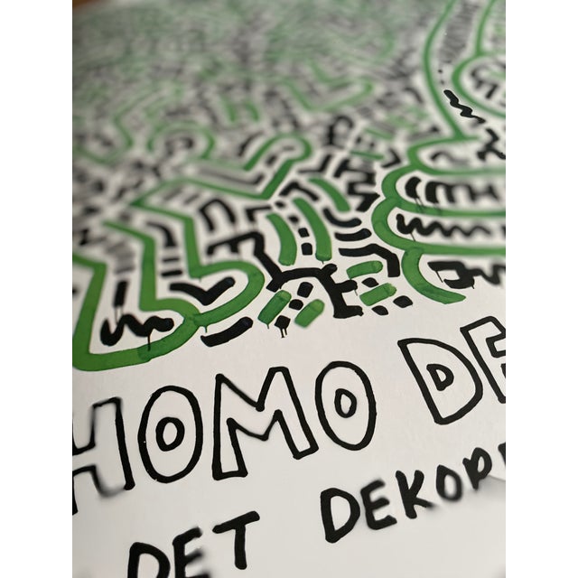 Early 21st Century Homo Decorans Poster attributed to Keith Haring, Denmark, 2018 For Sale - Image 5 of 10