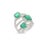 Modern 4.11ct Zambian Emerald & Diamond Three Row Ring Size 7 in 14k White Gold For Sale - Image 3 of 10