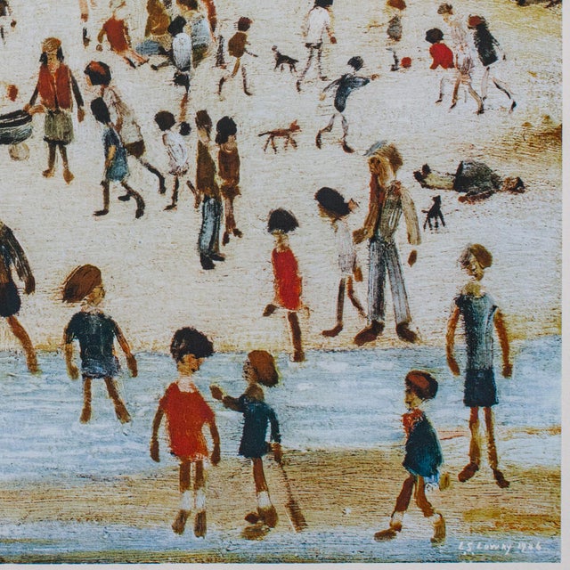1990's Vintage Print Ls Lowry at the Seaside For Sale - Image 6 of 9