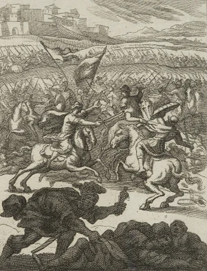 J. Meyer, Riding Battle, 17th-Century, Etching