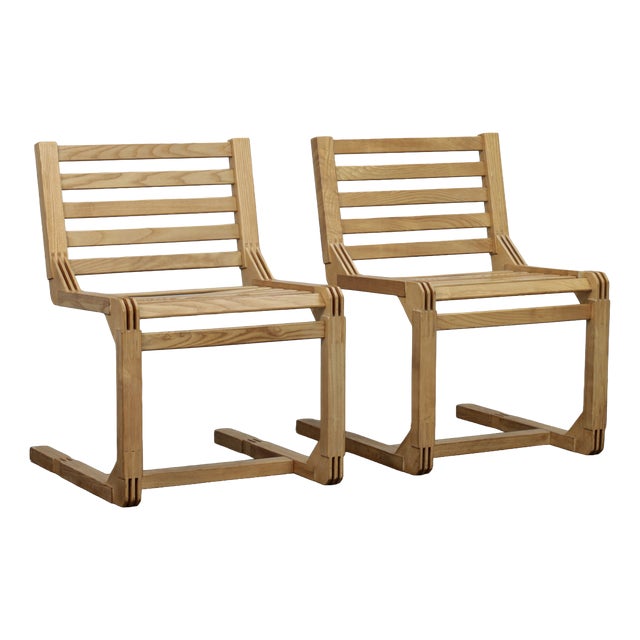 Postmodern Constructivist Chairs, Netherlands, 1980s, Set of 2 For Sale