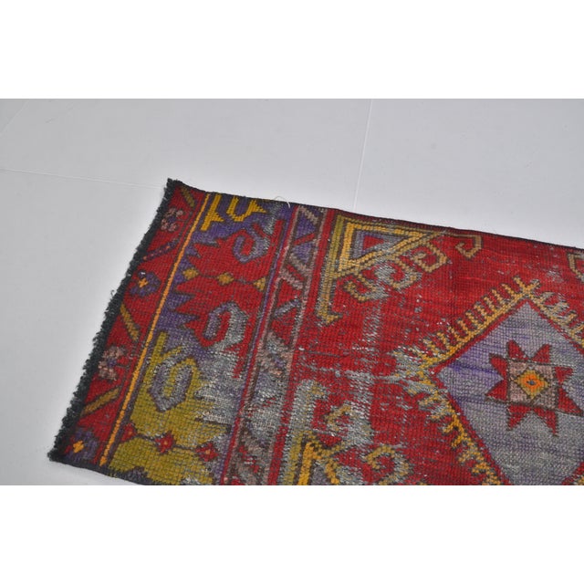 Small Vintage Handknotted Door Mat Rug For Sale In Phoenix - Image 6 of 8