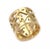 Hermès Hermes 18k Yellow Gold Open Swirl Pattern 15mm Wide Band Ring - Size 6 For Sale - Image 4 of 5