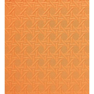 The House of Scalamandré Canestro Matelasse Fabric, Mandarin For Sale