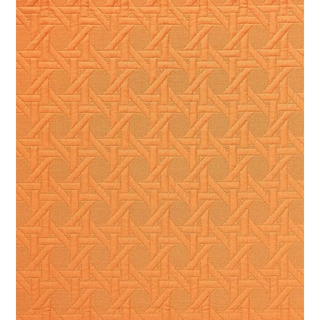 The House of Scalamandré Canestro Matelasse Fabric, Mandarin For Sale