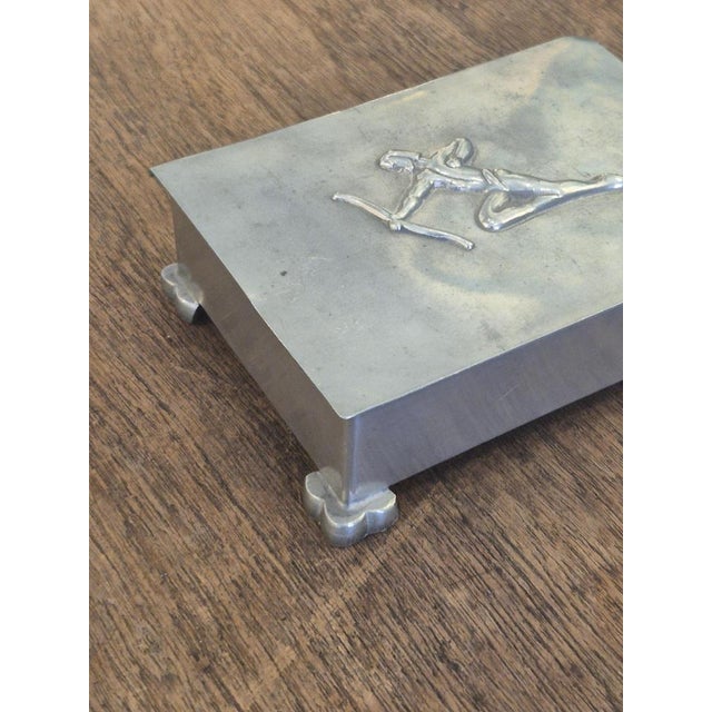 Swedish Pewter Lid Box, 1937 For Sale - Image 4 of 8