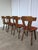 Wood Vintage Tyrolean Dining Chairs with Red Fabric Seats, 1970s, Set of 4 For Sale - Image 7 of 18