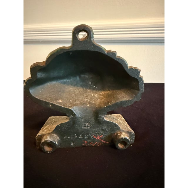 Metal Antique Cast Iron Garden Urn Floral Basket Doorstop by Judd Mfg. Co....Very Rare For Sale - Image 7 of 7