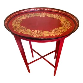 Late 19th Century Empire Oval Tote Tray Table For Sale