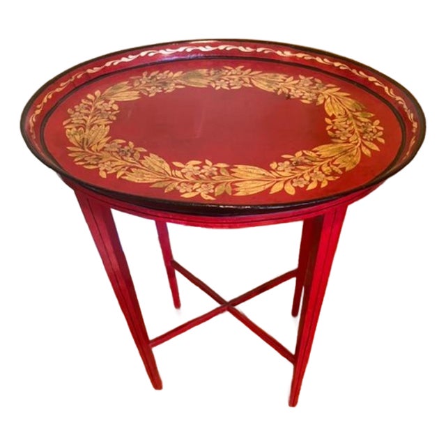 Late 19th Century Empire Oval Tote Tray Table For Sale