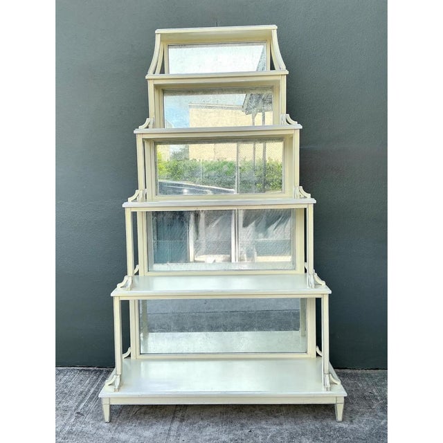 Early 21st Century Vintage Charlotte Moss Regency Mirror Back Etagere For Sale - Image 5 of 12