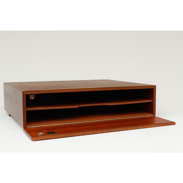 Brown DUAL CP 1 Vinyl Record Safe, 1960s For Sale - Image 8 of 12