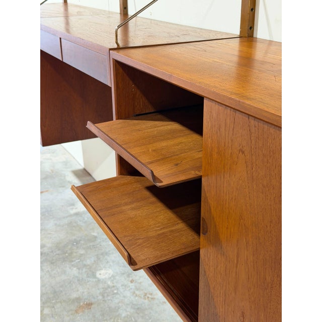 In Style of Poul Cadovius Royal System Teak Modular Wall Unit Danish Mid-Century Modern 1960s For Sale - Image 12 of 17