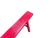 Bright Pink Wood Grain Rectangle Long Slim Stool Bench Side Table For Sale - Image 9 of 10