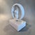 2000 - 2009 Jonathan Adler Marble Peace Sign Sculpture on Marble Base For Sale - Image 5 of 8