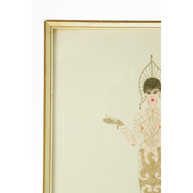 Early 20th Century Erté Fashion Gouache Illustration For Sale - Image 12 of 13