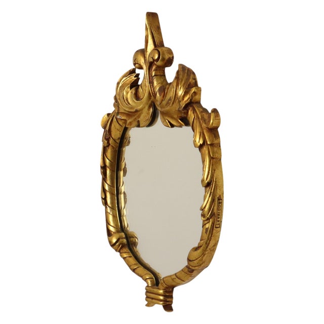 Glass Baroque Gold-Leaf Gilded Acanthus Mirror For Sale - Image 7 of 18