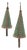 Woven Bamboo Pine Tree Ornament (Set of 4) For Sale
