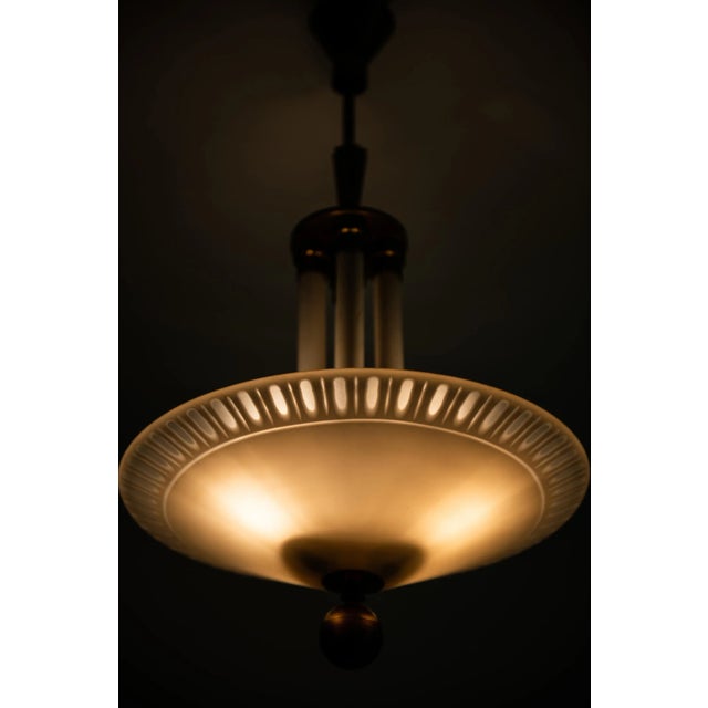Swedish Art Deco Ceiling Lamp, 1940s For Sale - Image 8 of 9