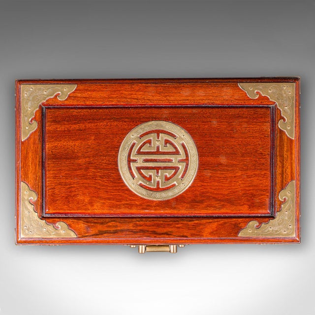 Wood Vintage Jewellery Box, Oriental, Dressing Table Keepsake Case, Circa 1970 For Sale - Image 7 of 11