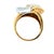 Green Vintage 18k Gold & Platinum Emerald Diamond Cocktail Ring, Size 6.25 For Sale - Image 8 of 9
