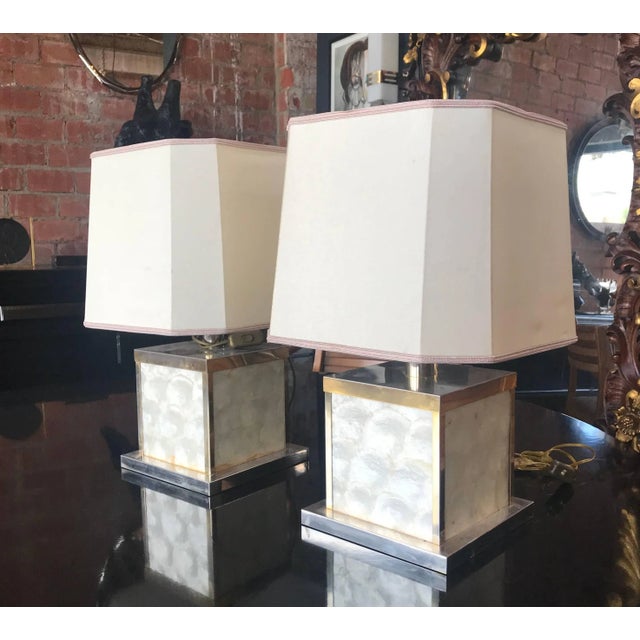 Mother of Pearl Lamps, Italy, 1960 For Sale In Los Angeles - Image 6 of 8