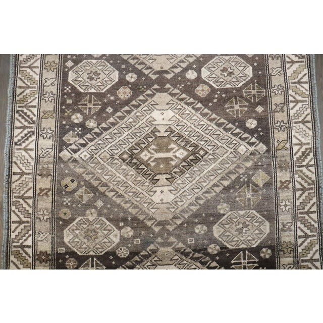 Brown Geometric Malayer Runner For Sale - Image 4 of 9