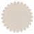 Boho Chic Solid White Scallop Round Jute Rug 6x6Ft. For Sale - Image 3 of 3
