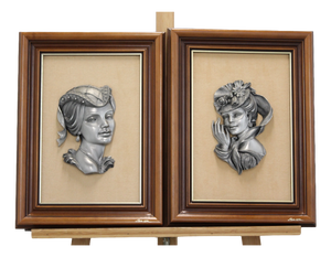 Woman Wall Decor, 1970s, Set of 2