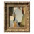 Contemporary Abstract Oil Painting in Vintage Gold Ornate Frame For Sale
