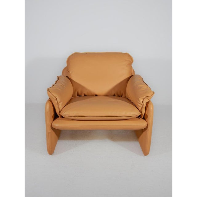Set of Ds-61 Armchairs in Camel Leather attributed to de Sede, 1970s For Sale - Image 3 of 14