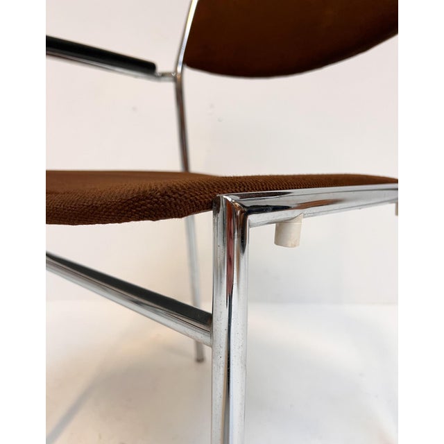 Rust Brown Stackable Chairs by Gijs Van Der Sluis, 1970s, Set of 6 For Sale - Image 14 of 18