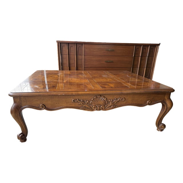 Vintage Henredon Oversized Coffee Table For Sale