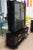 Modern Vintage 1940's Grosfeld House Modernist Black Lacquered Over Wood, Brass and Glass Cabinet For Sale - Image 3 of 13