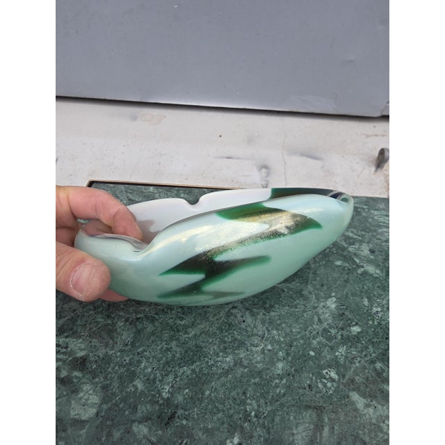 1950s Green Murano Glass Ashtray or Decorative Bowl from Seguso Vetri d'Arte, 1950s For Sale - Image 5 of 7