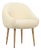 Niemeyer Dining Chair in Oak and White Bouclé from Insidherland For Sale