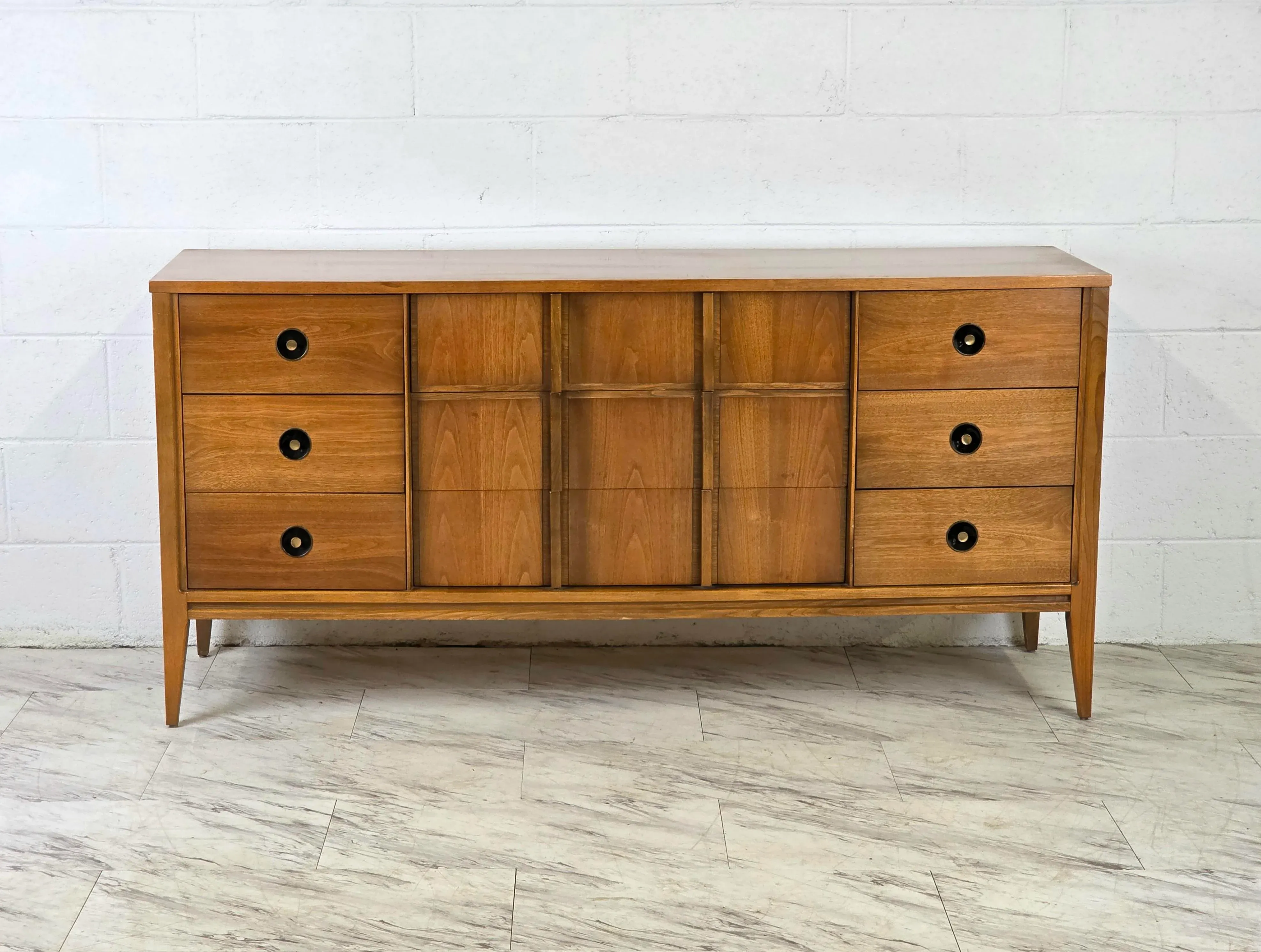 1960s 9-Drawer Mid Century Dresser by Stanley | Chairish