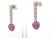 1.71 cts Natural pink sapphire and 0.96 cts diamond earring in 18k gold For Sale - Image 16 of 18