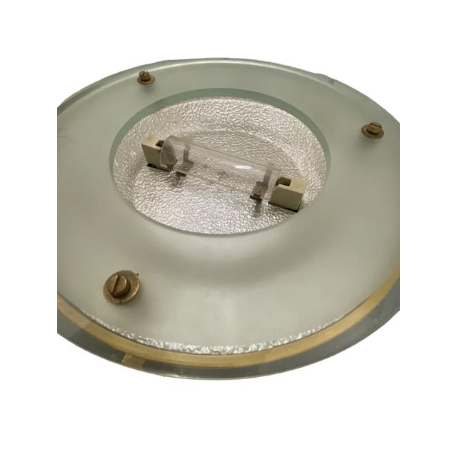 Brass Italian Large Mid-Century Brass Sconces, 1950s, Set of 2 For Sale - Image 8 of 9