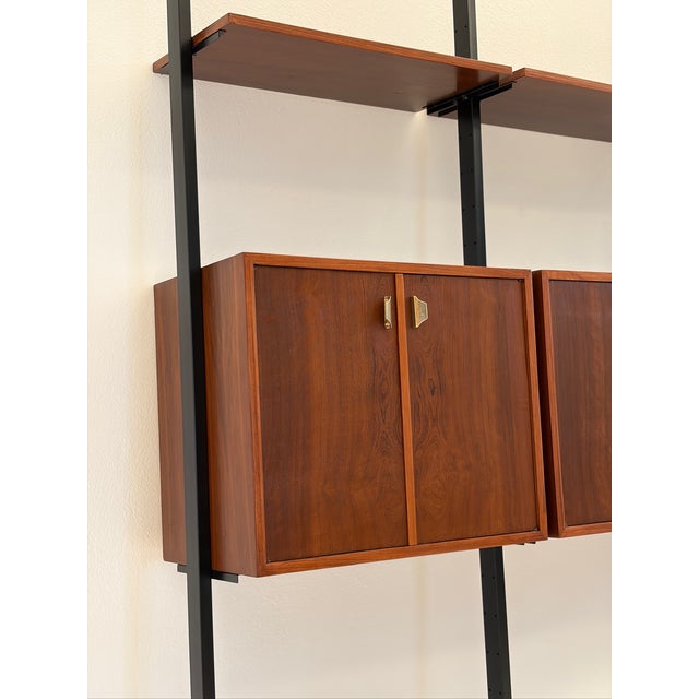 Vintage Bookcase in Wood with Metal and Brass Tips, 1970s For Sale - Image 13 of 18