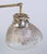 Industrial 1910s X-Ray Glass Brass Pole Double Down Pendant Light For Sale - Image 3 of 12