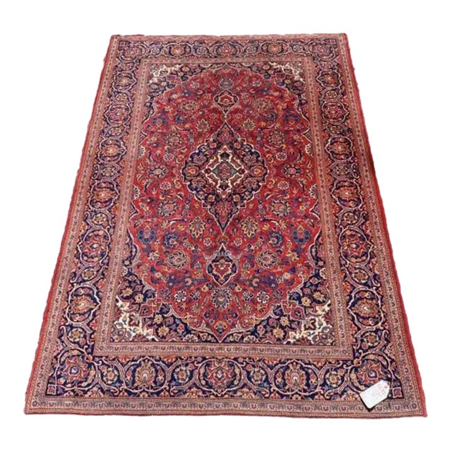 Antique Kashan Persian rug 4'6" x 6'11" For Sale