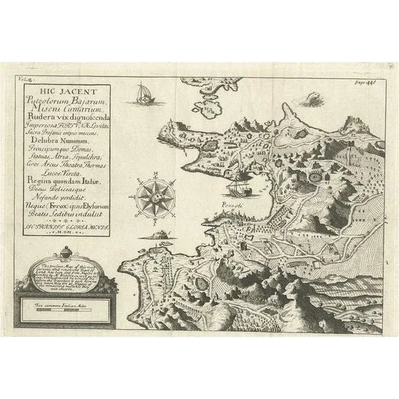 Map of Pozzuoli, 1740 For Sale - Image 5 of 5