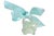 Light green Pate De Verre French vintage crystal glass two inch ornament with a light spring green trumpeting cherub...