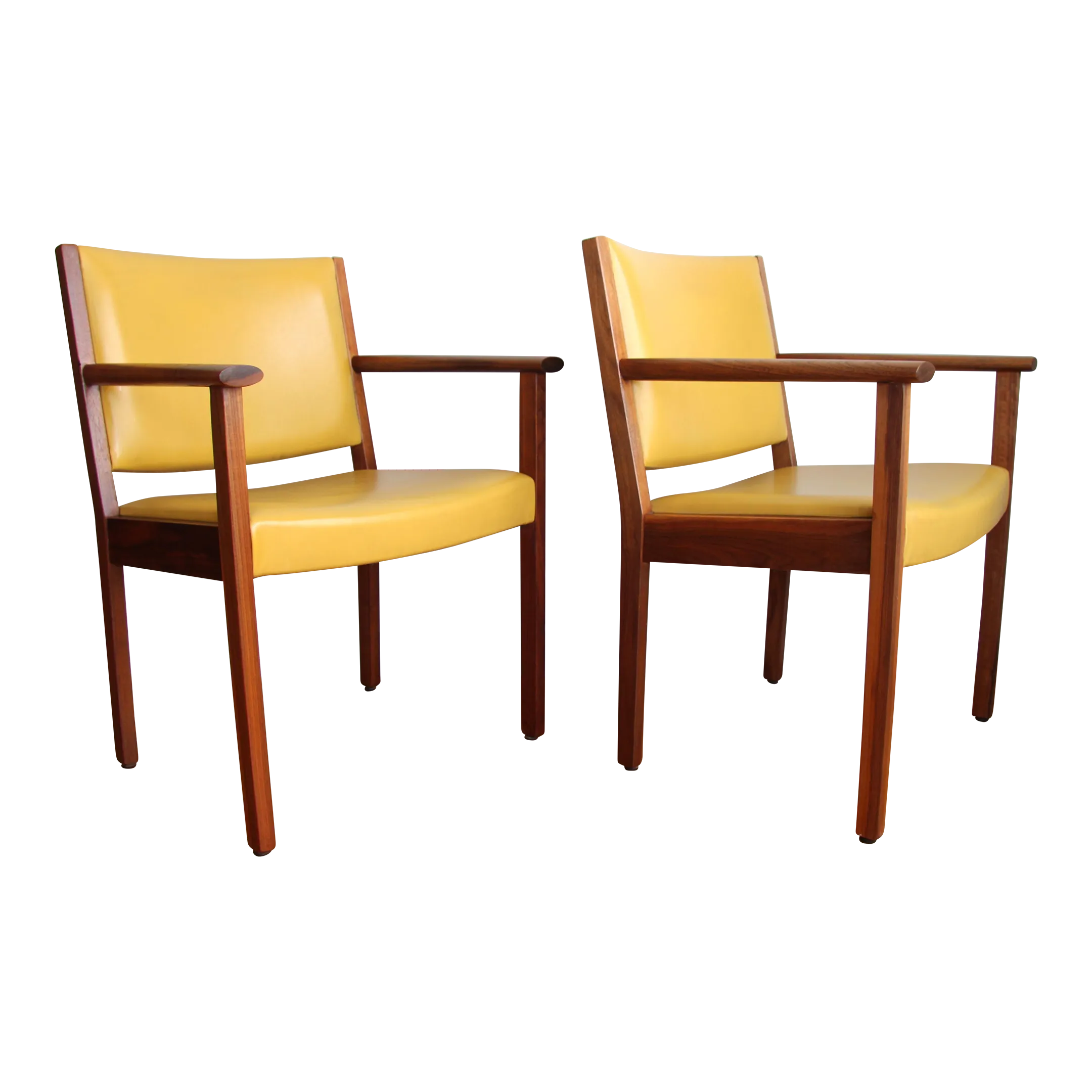 とき ACME Johnson Chair Co. Armchair Johnson Chair Co Mid Century Walnut Arm Chairs – Pair | Mid