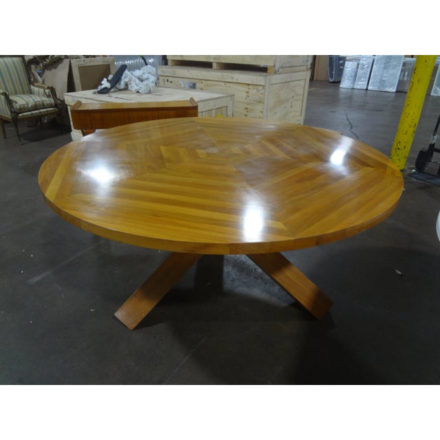 1970s 1970s Italian Modern Tripod Center Table or Dining Table by Cassina For Sale - Image 5 of 12