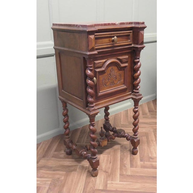 French Walnut Barley Twist Side Table For Sale - Image 4 of 9