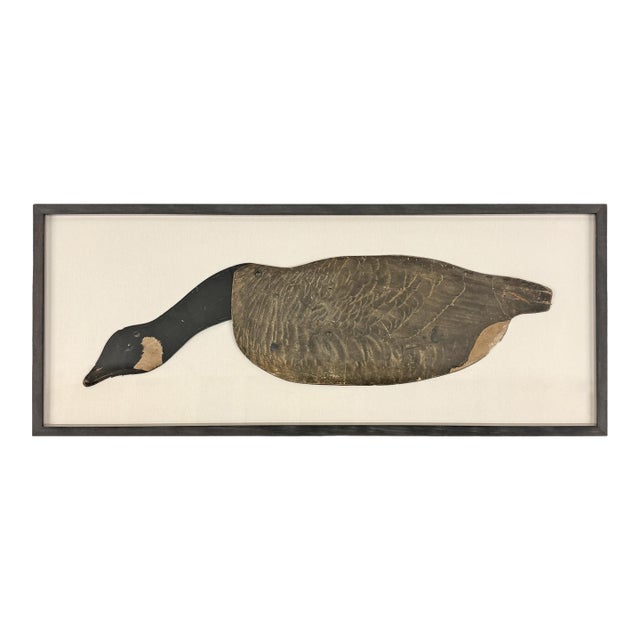 Framed Early 20th Century American Canada Goose Decoy For Sale