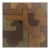 Contemporary Geometric Abstract Oil and Cold Wax Painting Small Square Study Earth Tones by Stephen Cimini For Sale